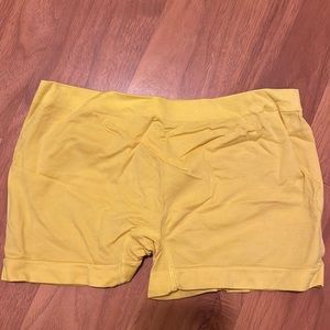 Spandex Yellow Shorts